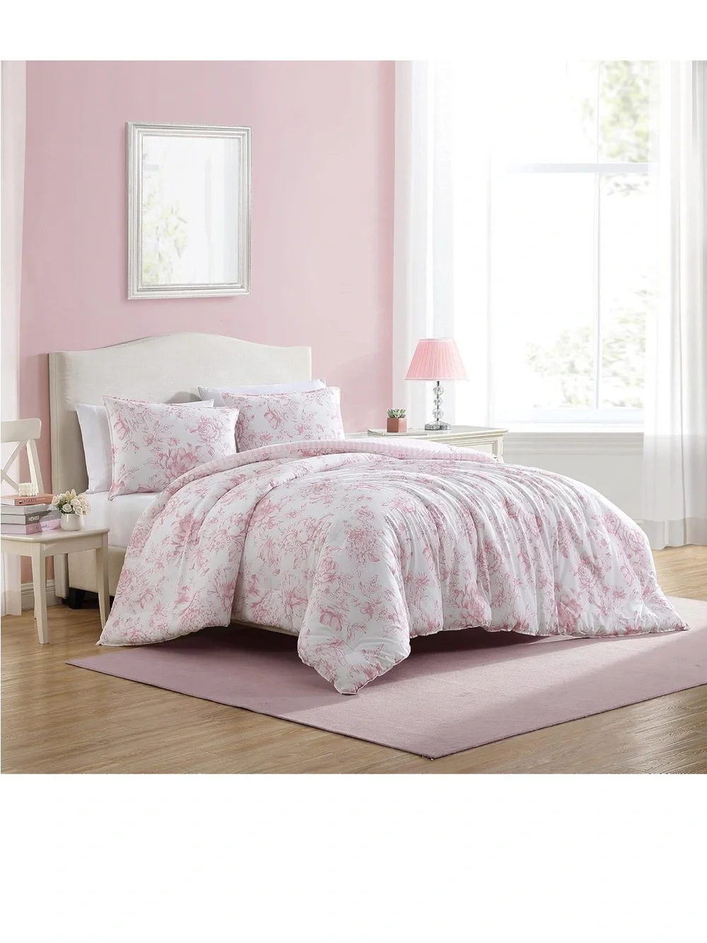 Laura Ashley - King Comforter Set, Soft & Reversible Cotton Bedding